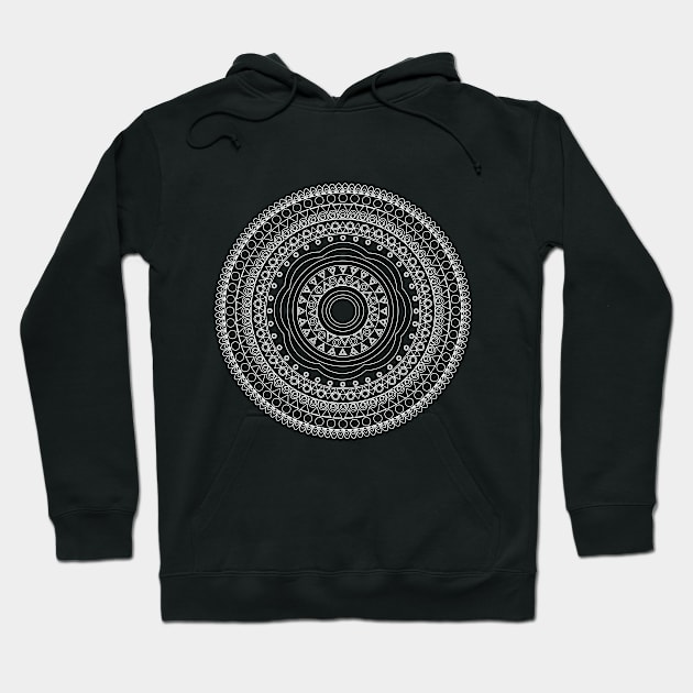 Mandala no 4 (invert) Hoodie by hedehede